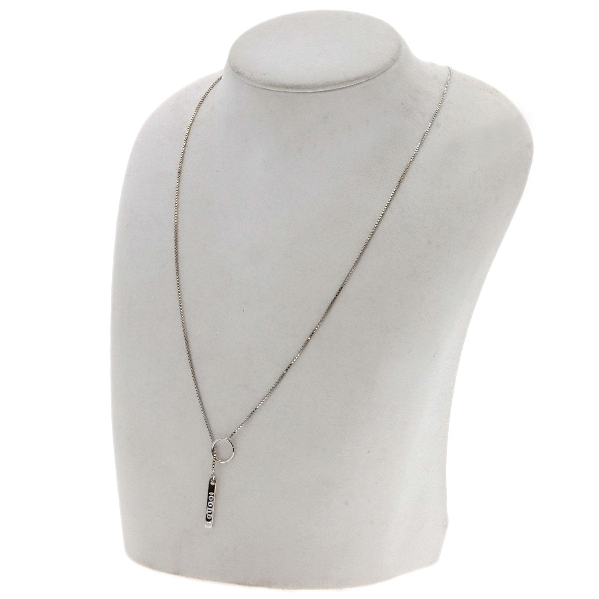 GUCCI Necklace K18WG Silver lariat