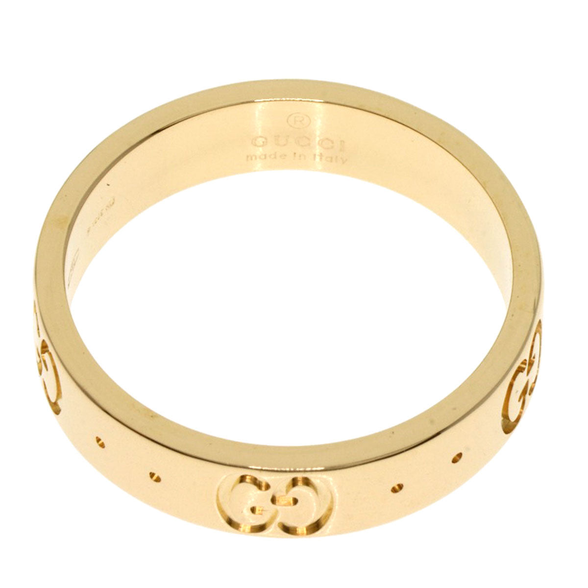 GUCCI Ring 18K Yellow Gold gold GG Icon #9