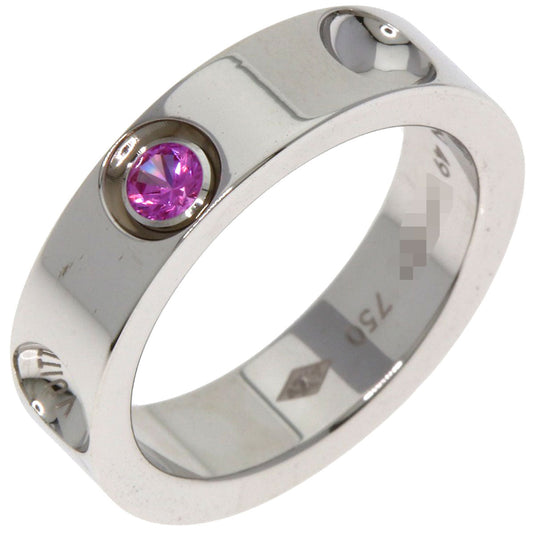 LOUIS VUITTON Ring K18WG Silver Petite Berg 1P Sapphire #49