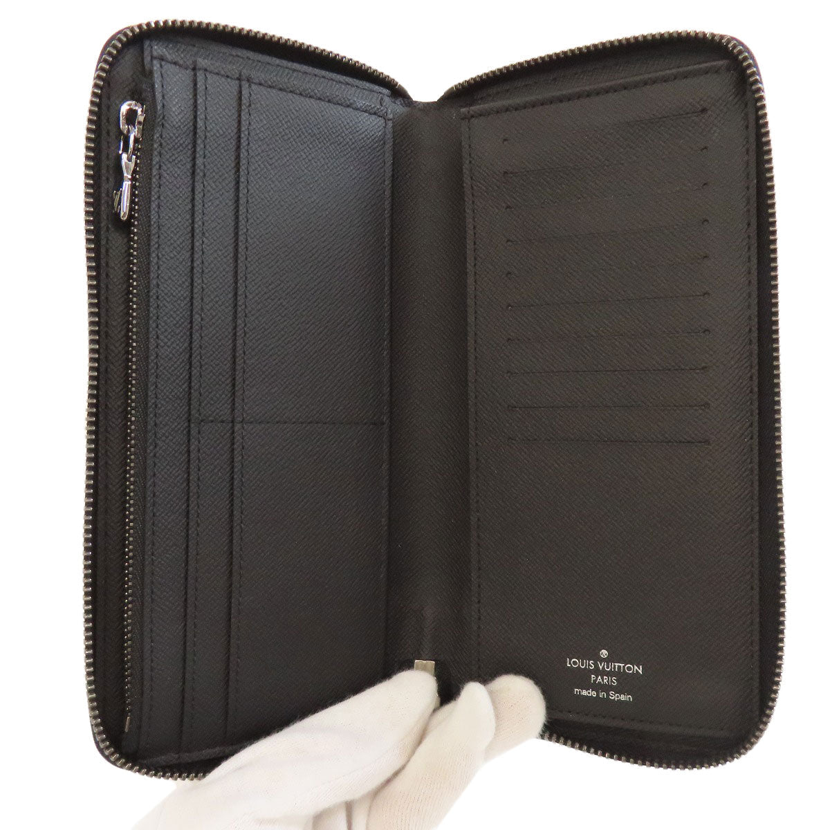 LOUIS VUITTON Long Wallet Purse M62295 Monogram Eclipse black Zippy wallet ã» Vertical