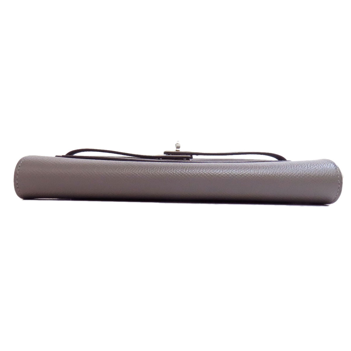 HERMES Long Wallet Purse Epsom gray Kelly To Go SilverMetal Women