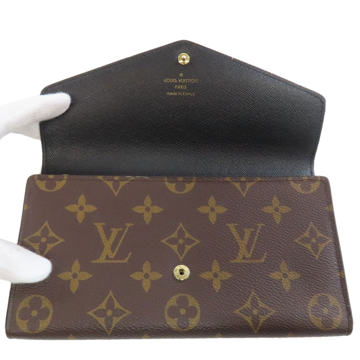 LOUIS VUITTON Long Wallet Purse M80726 Monogram Giant Brown Portefeuille Sara