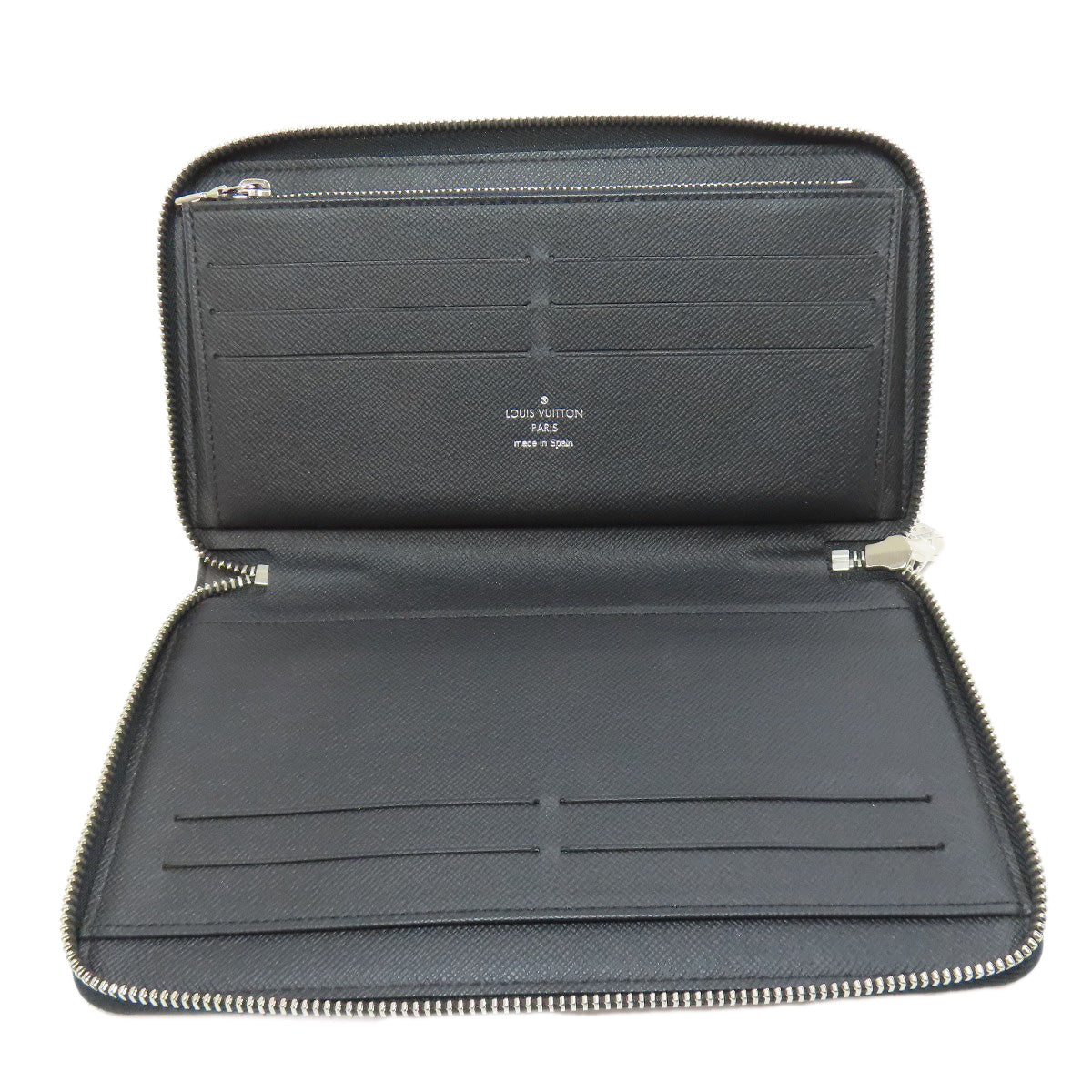 LOUIS VUITTON Long Wallet Purse N60111 Damier canvas gray Zippy Organizer NM mens