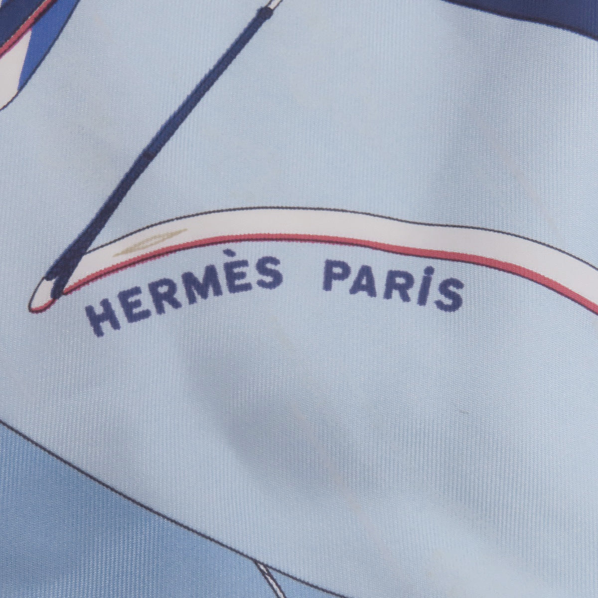 HERMES scarf silk blue Carre90 ARCS EN CiEL