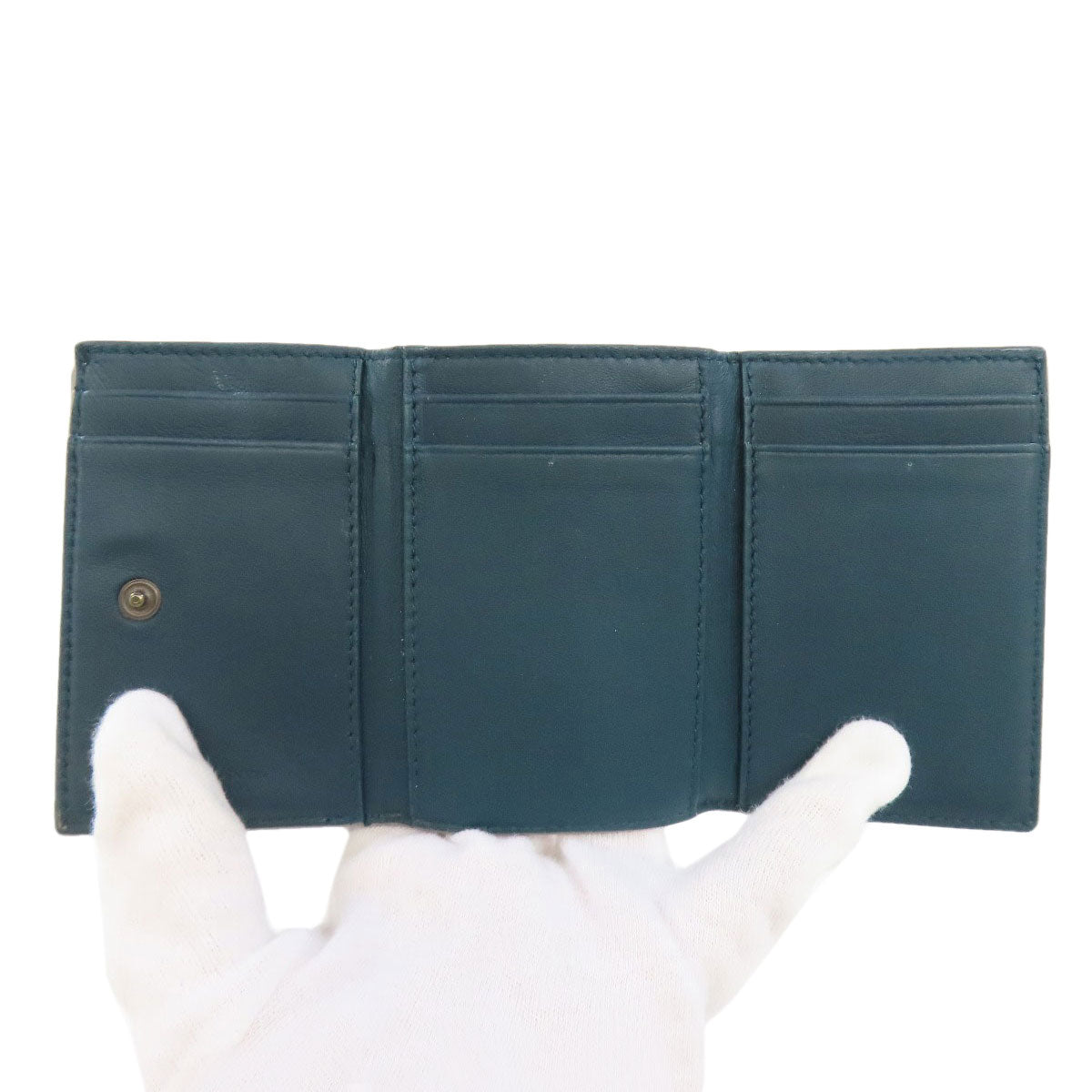 BOTTEGAVENETA Bifold Wallet Calfskin gray Compact wallet INTRECCIATO Women
