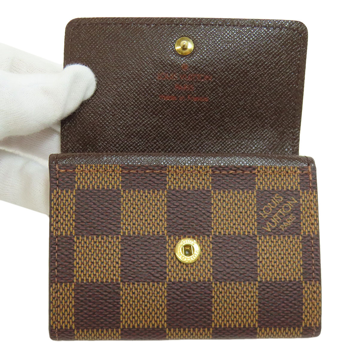 LOUIS VUITTON Coin case M61930 Damier canvas Brown Portonet Plat Women(Unisex)