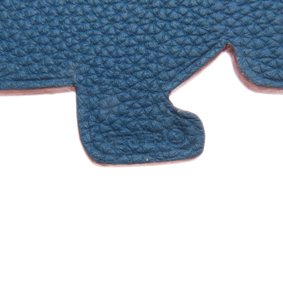 HERMES key ring Taurillon Clemence blue Petit Ash GM Women