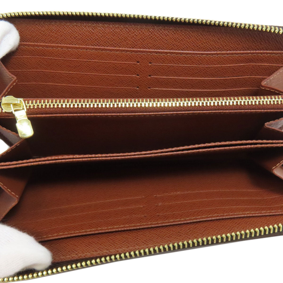 LOUIS VUITTON Long Wallet Purse M42616 Monogram canvas Brown Zippy wallet