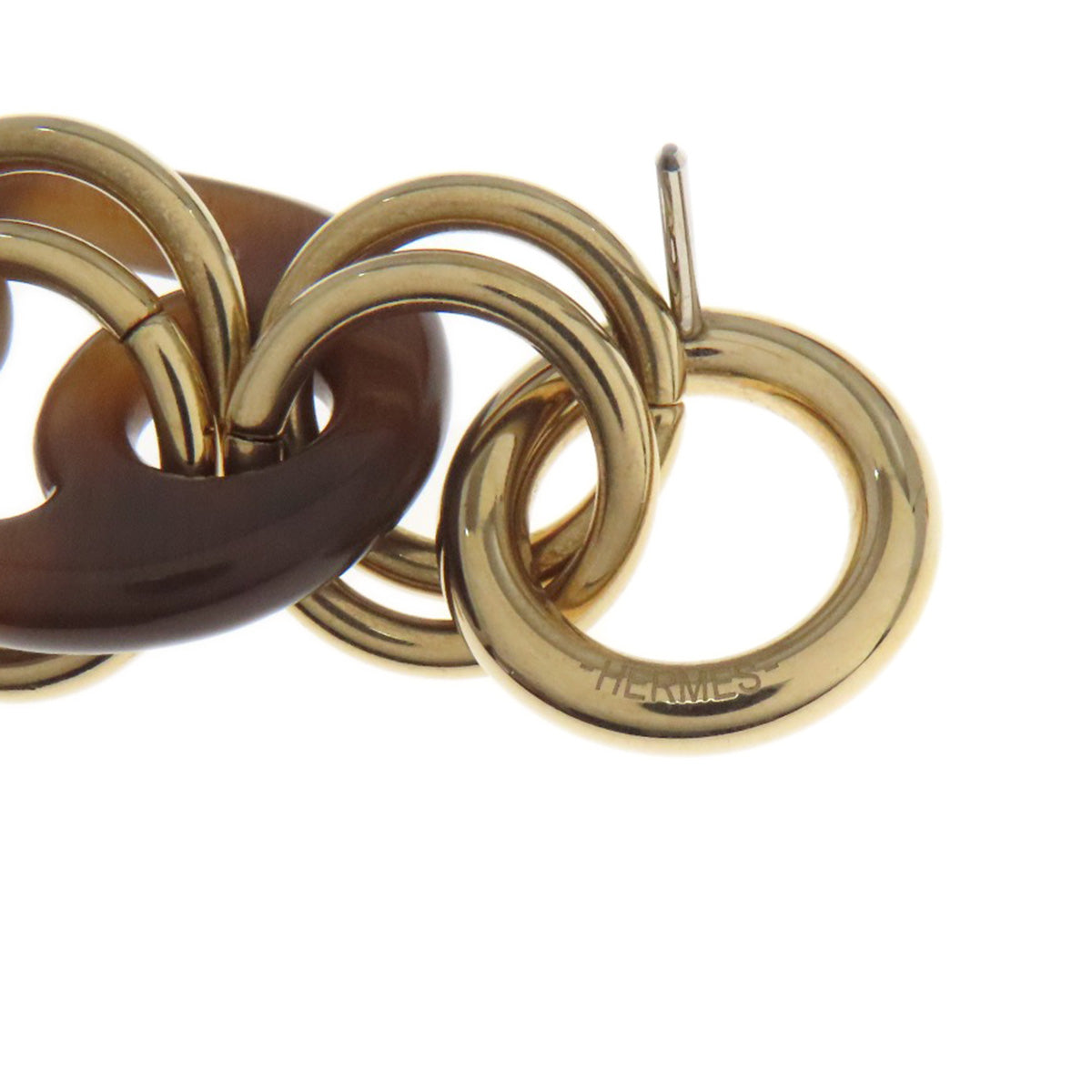 HERMES Pierce Buffalo horn, metal Brown Eurydice PM Women
