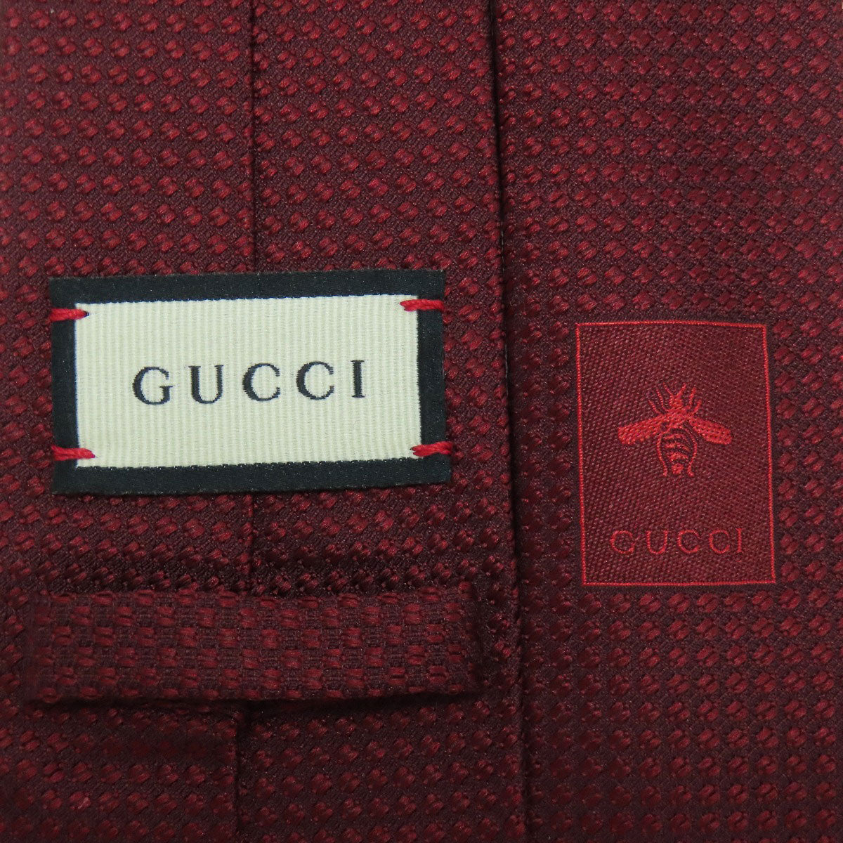 GUCCI tie silk Red be sherry line mens