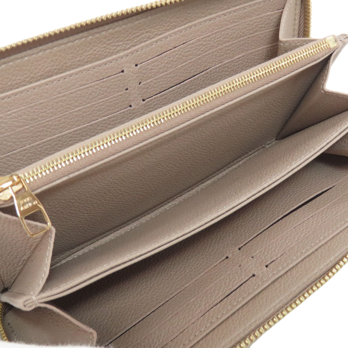LOUIS VUITTON Long Wallet Purse M69034 Ann Platt beige Zippy wallet Women