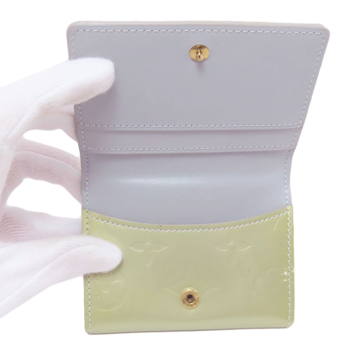 LOUIS VUITTON Coin case M91161 Vernis white Ludlow Women