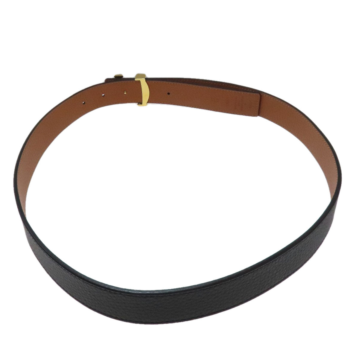 LOUIS VUITTON belt M9521 Calf leather black Saint Tulle LV Initial Reversible