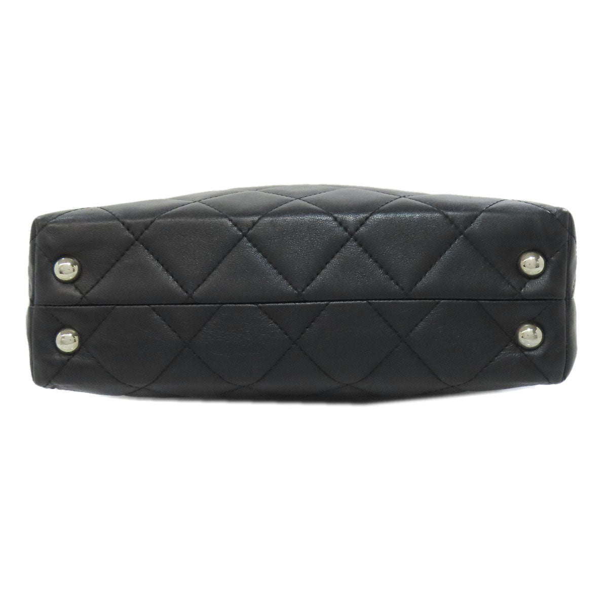 CHANEL Tote Bag lambskin black Matrasse COCO Mark Women