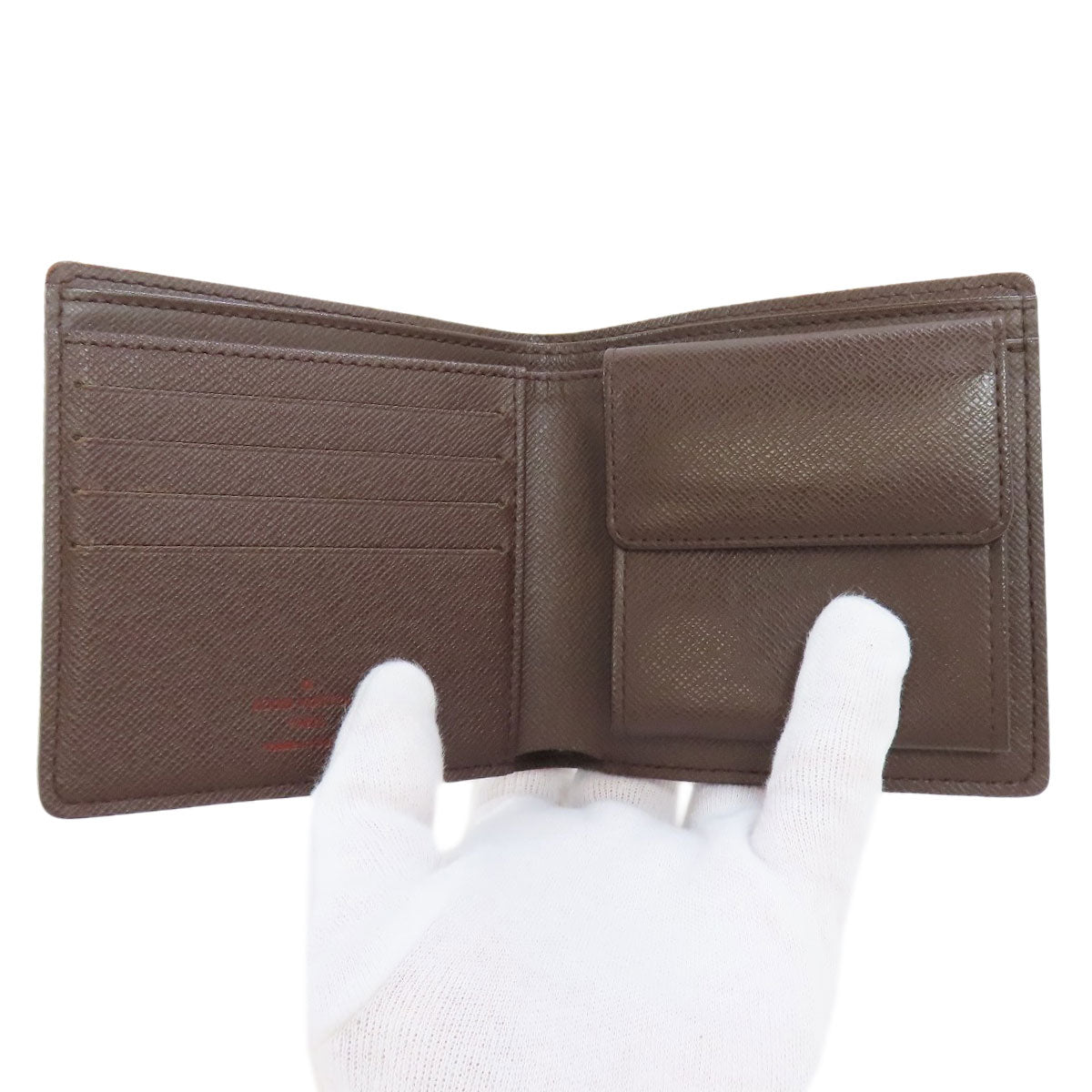 LOUIS VUITTON Bifold Wallet N61675 Damier canvas Brown Portefeuille�EMarco Women