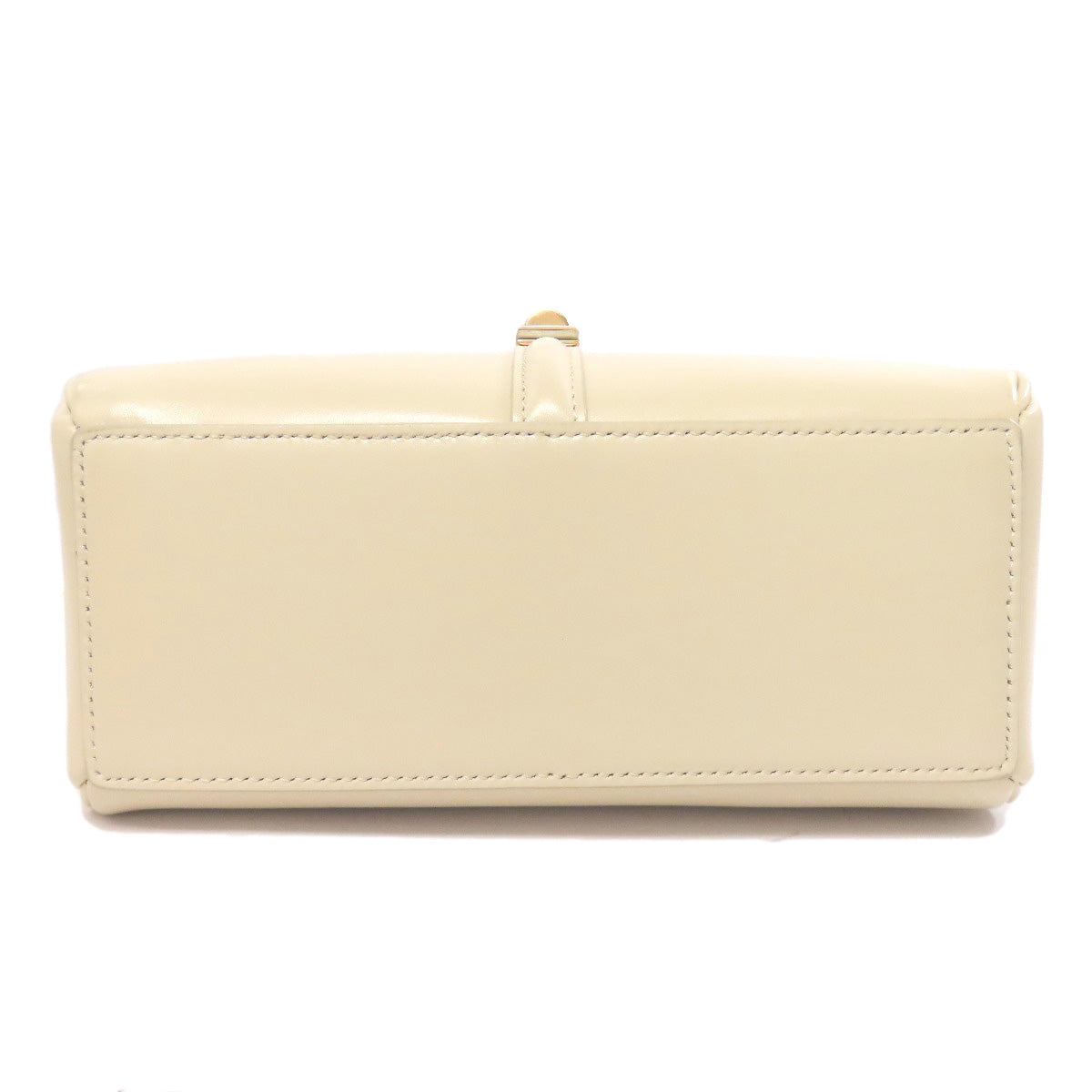 CELINE Handbag leather beige logo