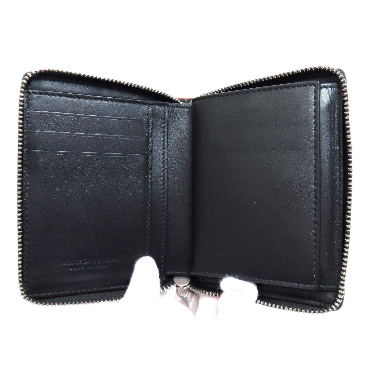 BOTTEGAVENETA Bifold Wallet Calfskin gray MAXI INTRECCIATO CASSETTE