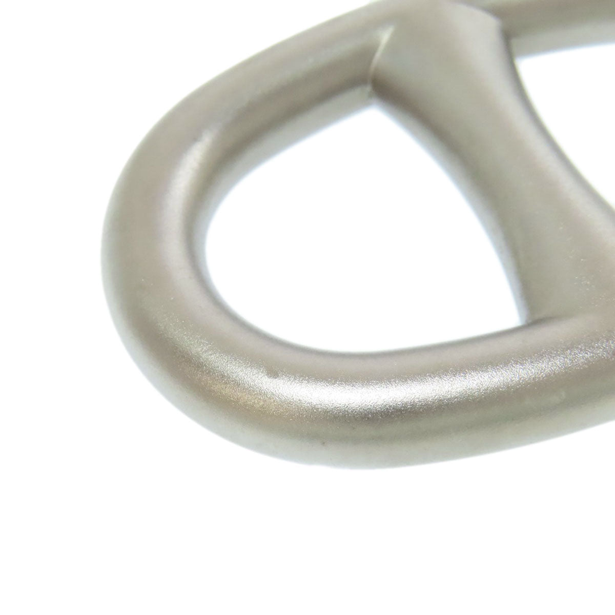 HERMES Scarf ring metallic Silver Chene Dunkle