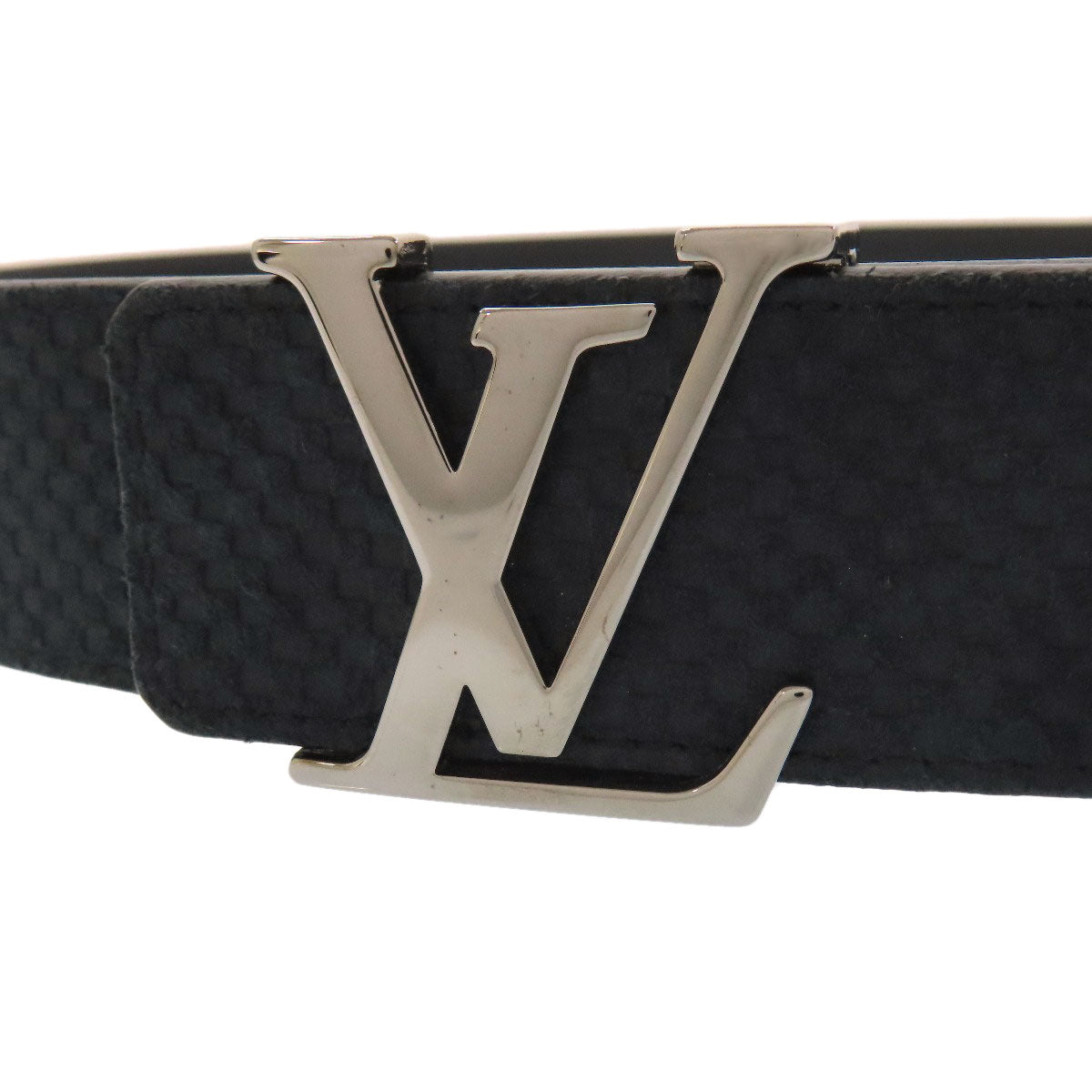 LOUIS VUITTON belt M6875 leather black Sunture LV Initial