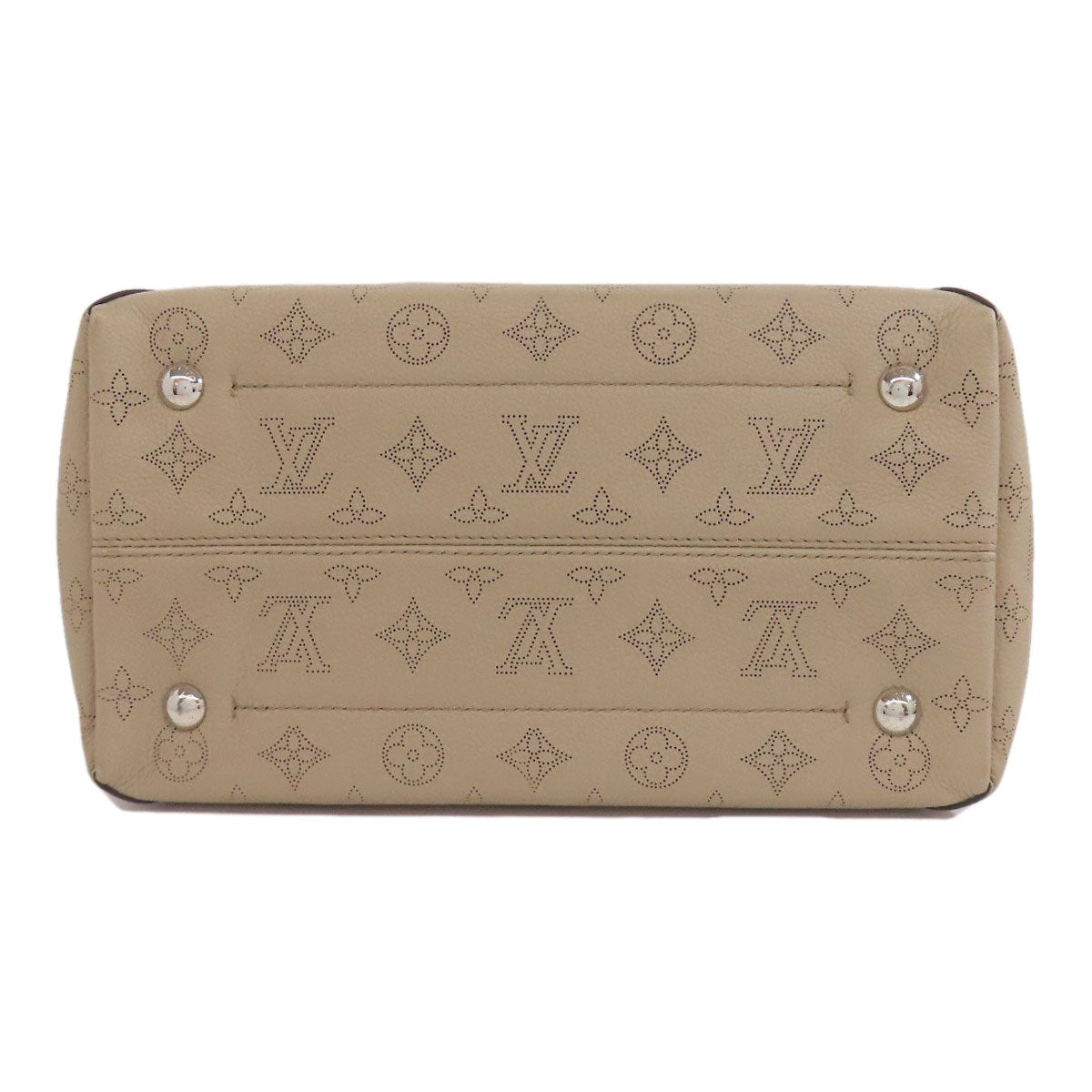 LOUIS VUITTON Tote Bag M53140 Mahina leather beige Hina MM
