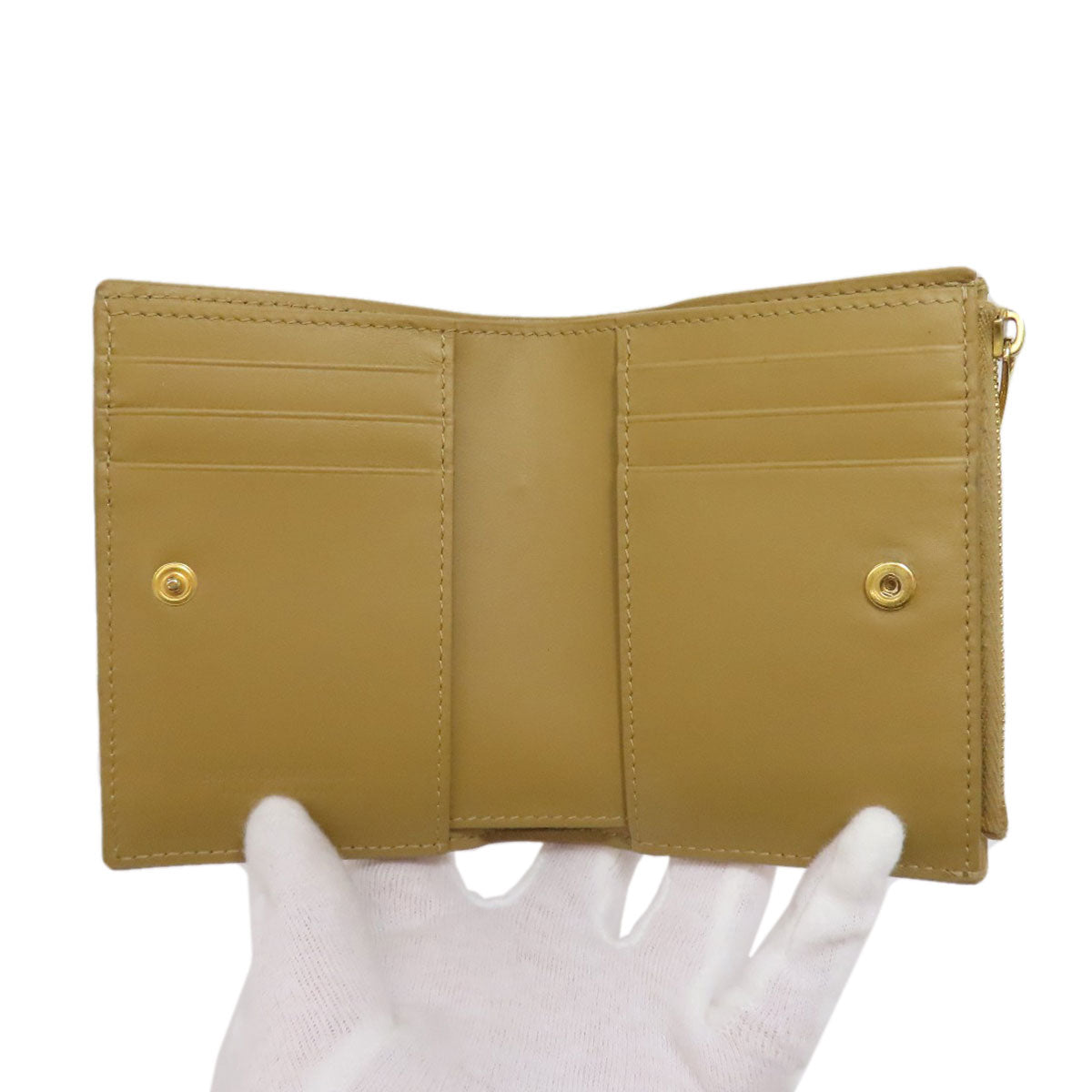 BOTTEGAVENETA Bifold Wallet Calfskin Brown Cassette Bifold Wallet