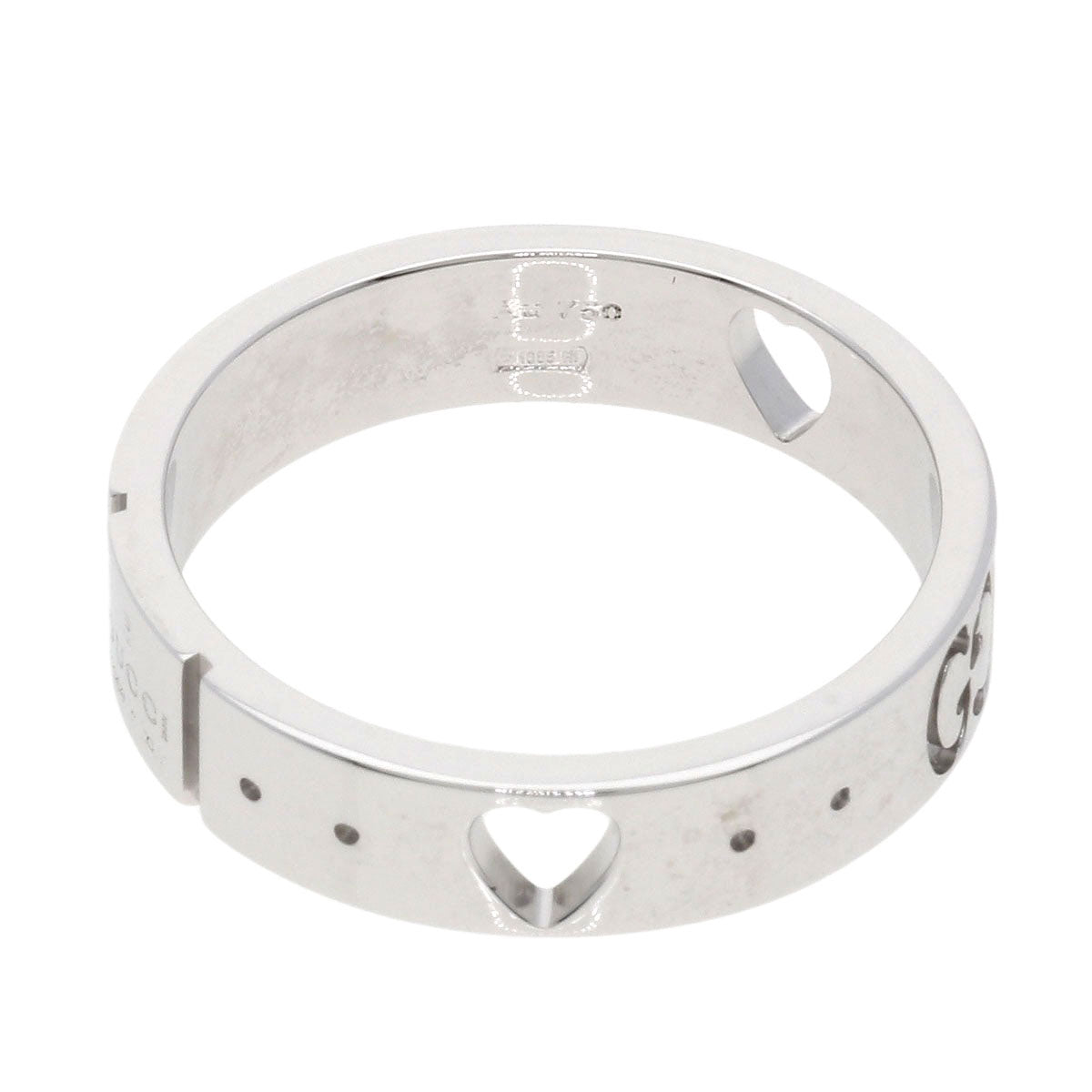 GUCCI Ring K18WG Silver Icon Amor # 7