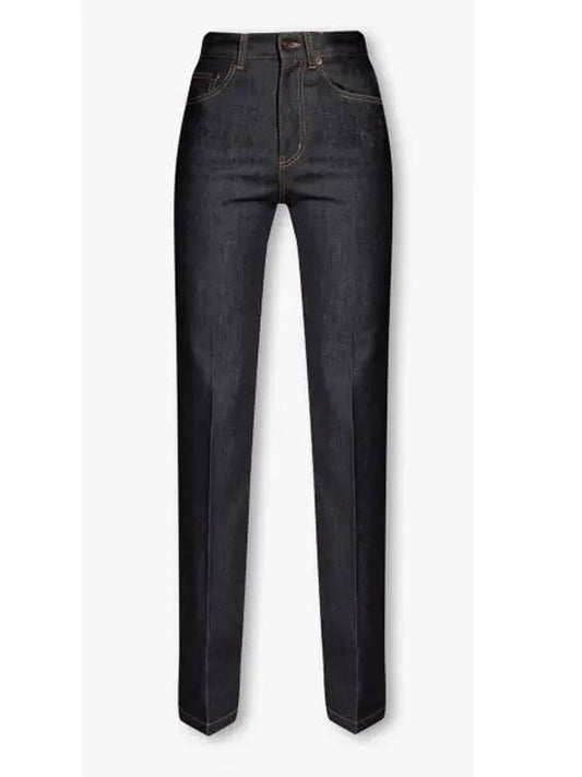 Luxury Saint Laurent Trending 2025 Clyde Flared Straight Jeans Black