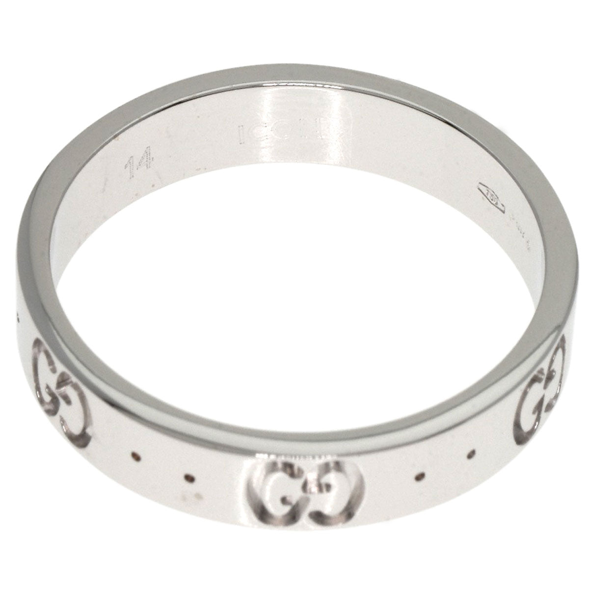GUCCI Ring K18WG Silver Icon #14