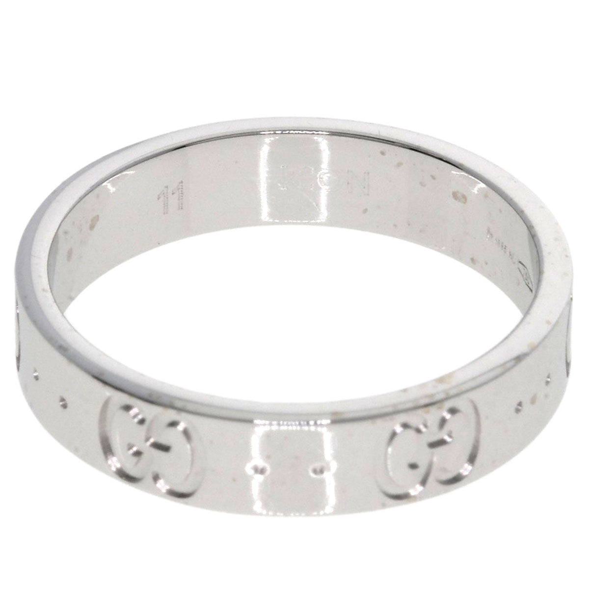 GUCCI Ring K18WG Silver Icon # 11