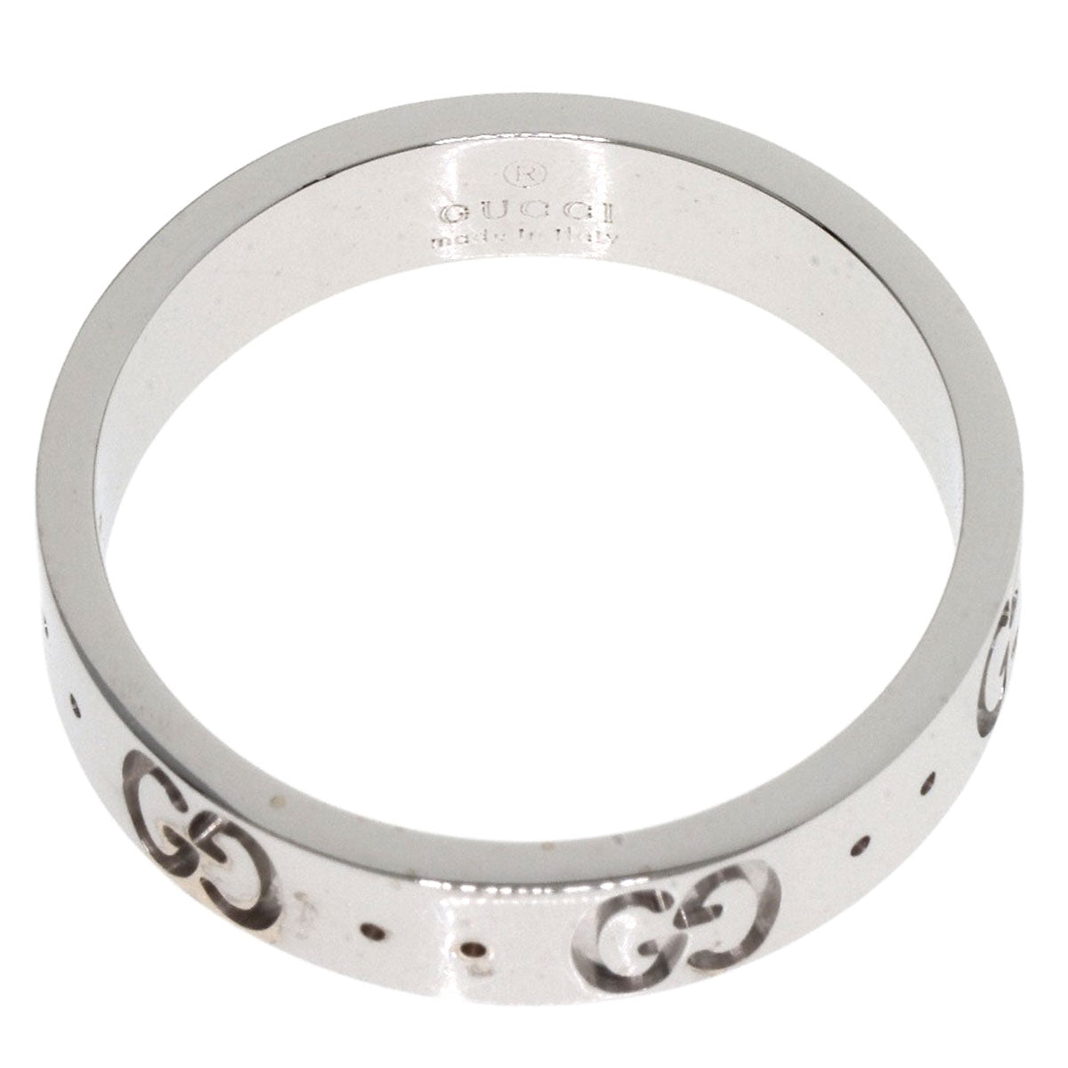 GUCCI Ring K18WG Silver Icon # 11