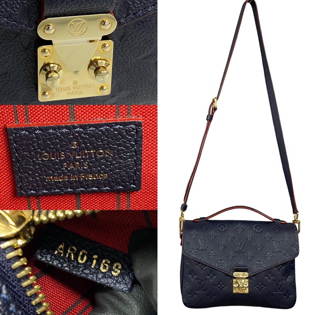 LOUIS VUITTON Shoulder Bag M41487 Monogram Ann Platt Navy 2-way handbag Monogram Ann Platt Pochette Metis MM Women