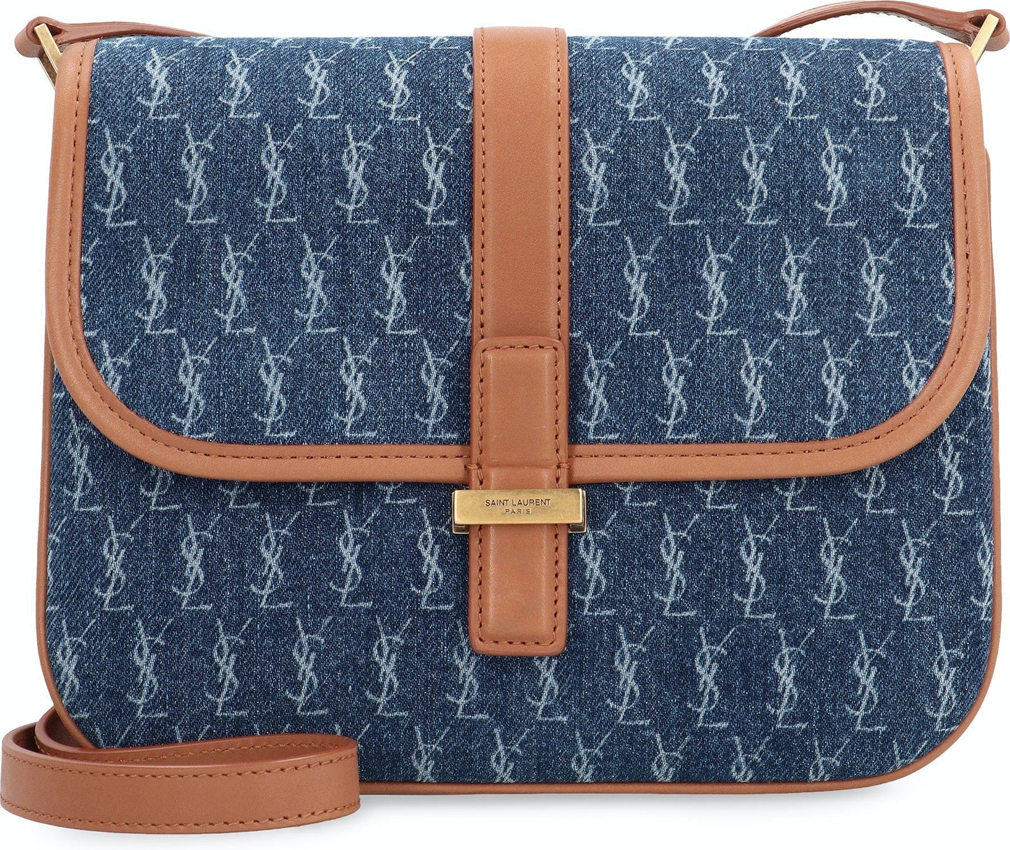 Luxury Saint Laurent Trending 2025 Women's Satchel Fabric Shoulder Bag in Denim | 568604FABQ0 Color 4289