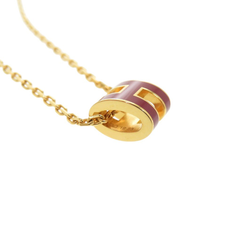HERMES Necklace metal Bordeaux Mini Pop Ash H Women