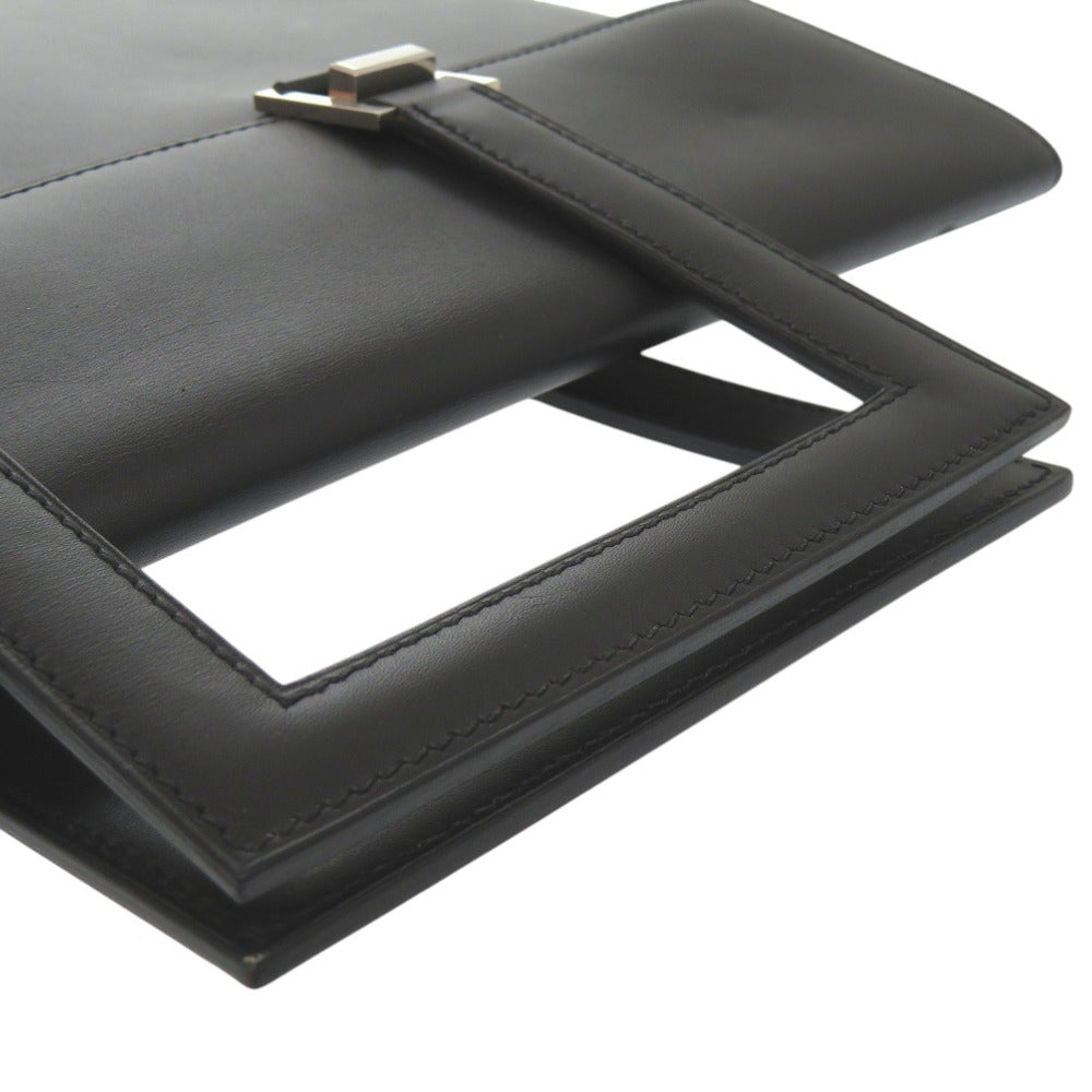 HERMES Briefcase leather black Business bag handbag 365PM mens