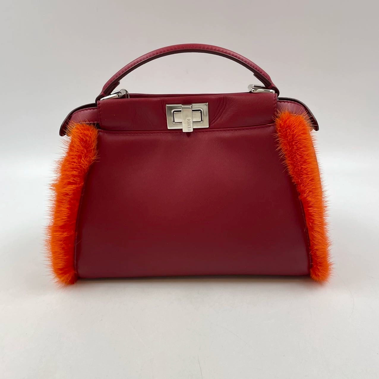 Fendi Peekaboo Red Leather
