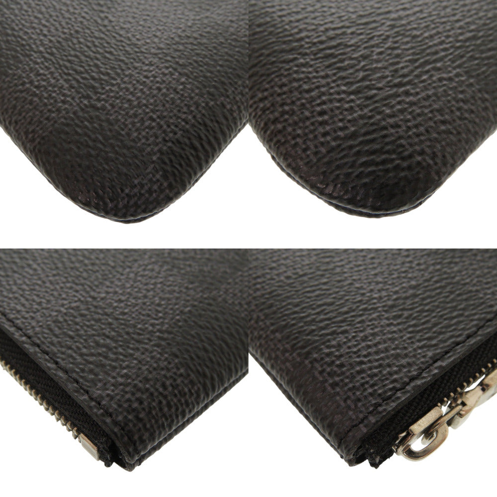LOUIS VUITTON Coin case N60155 Damier Grafitto Canvas black Damier Graphite Pochette Cre mens