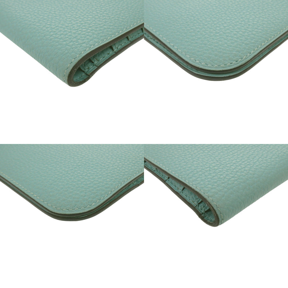 HERMES Long Wallet Purse Togo Blue Atoll Dogon Long Women
