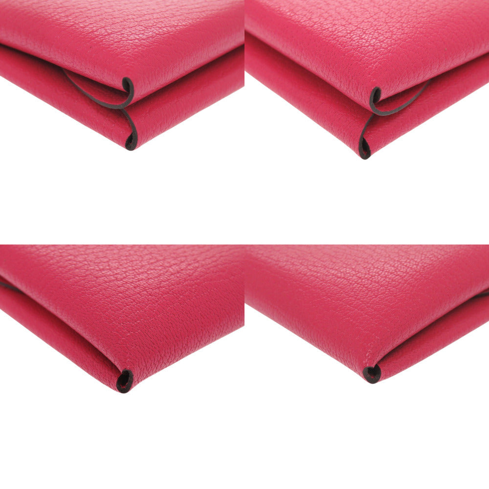 HERMES Card Case Shave Rose Extreme Calvi duo Women
