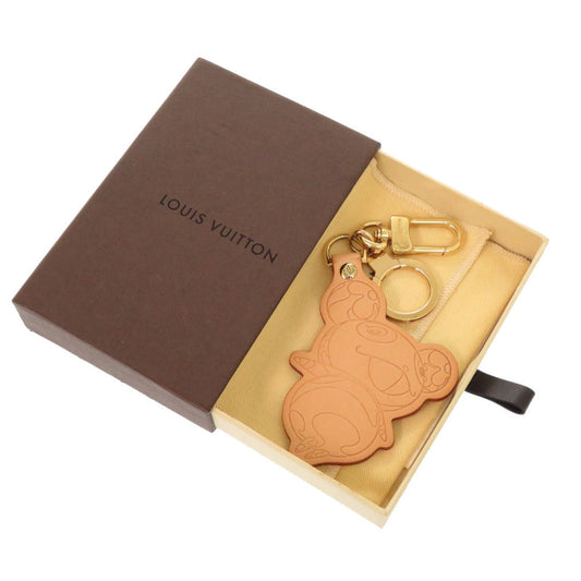 LOUIS VUITTON key ring M62637 Nume leather Brown Takashi Murakami Porto Cre Panda