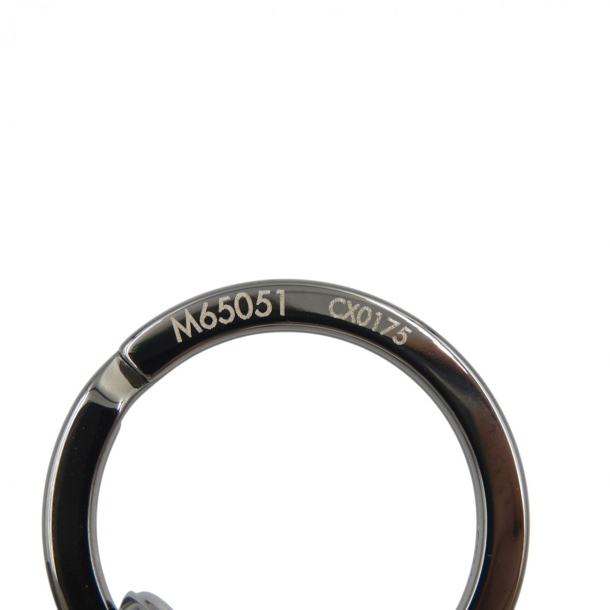 LOUIS VUITTON key ring M65051 Damier Anfini black Damier Anfini Porto Cre Dragonne unisex(Unisex)
