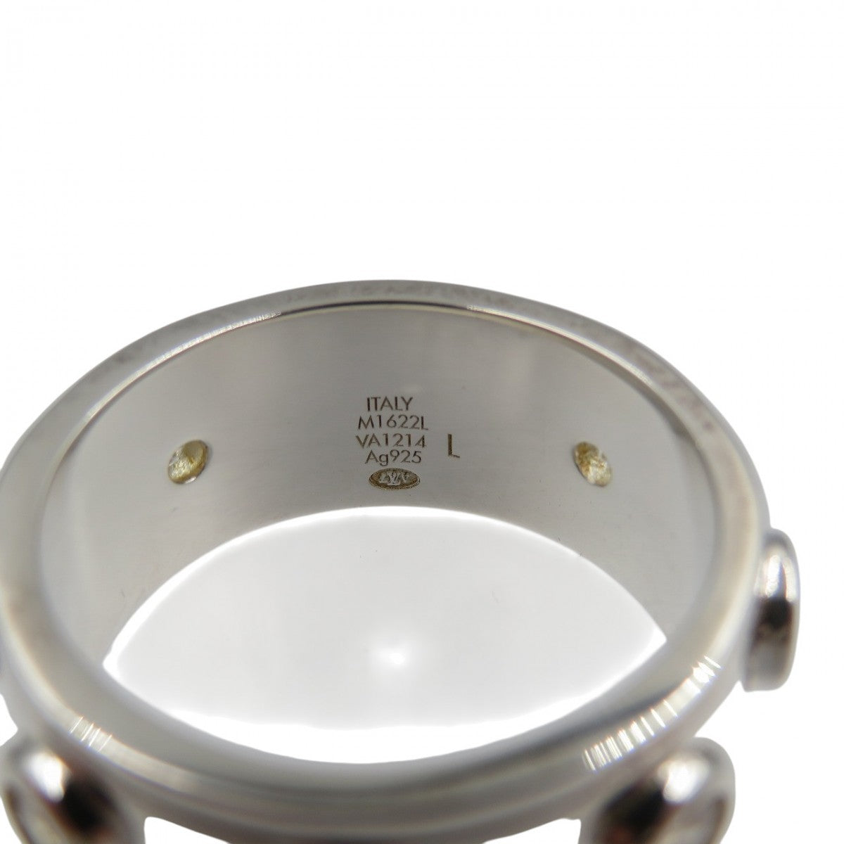 LOUIS VUITTON Ring M1622L Silver925 Silver LV Studs mens L