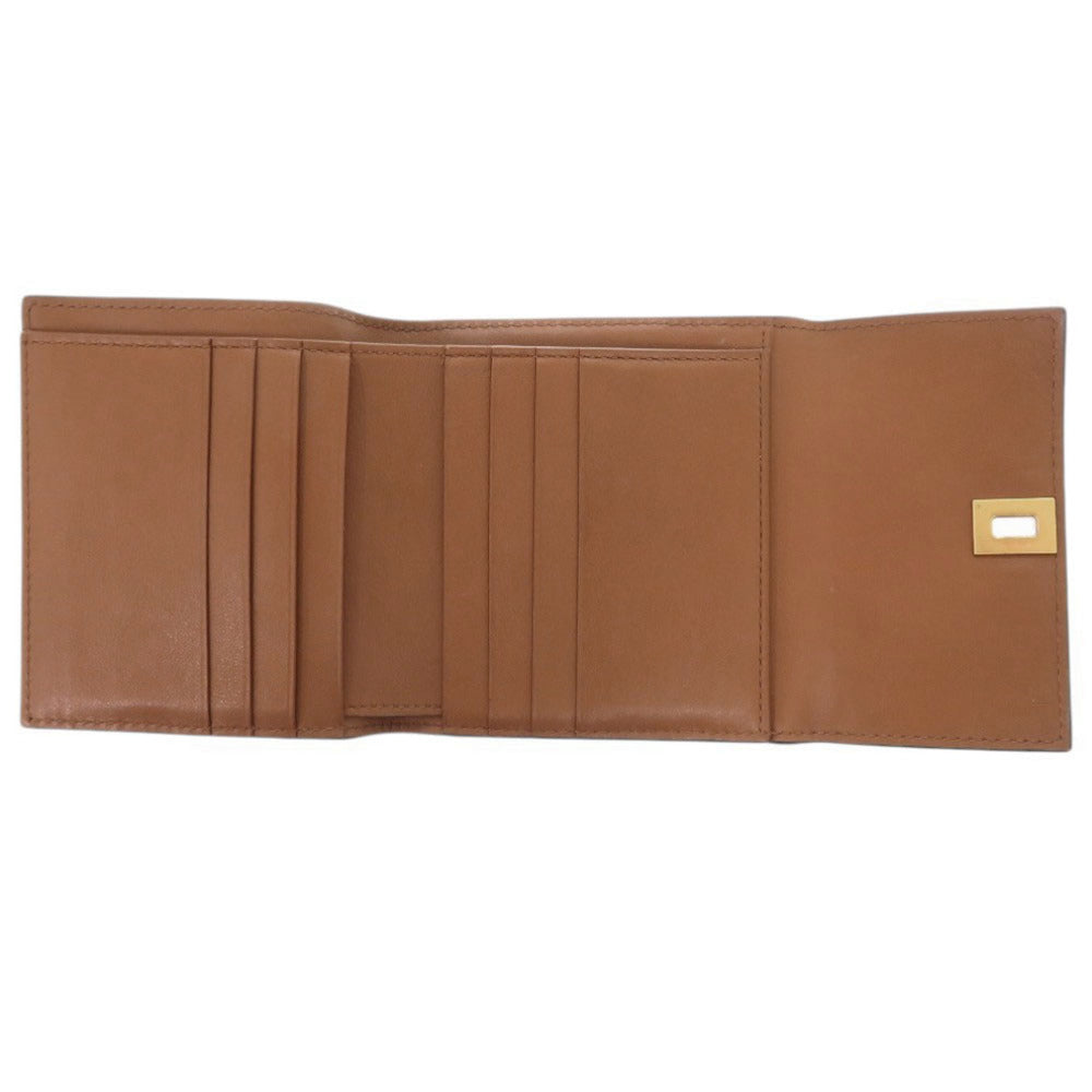 BOTTEGAVENETA Tri-fold wallet leather black Palmerat Women