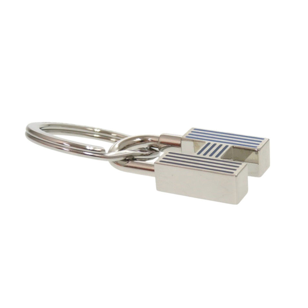 HERMES key ring 077309FP metal Silver Quiz Rainbow Kanade Women