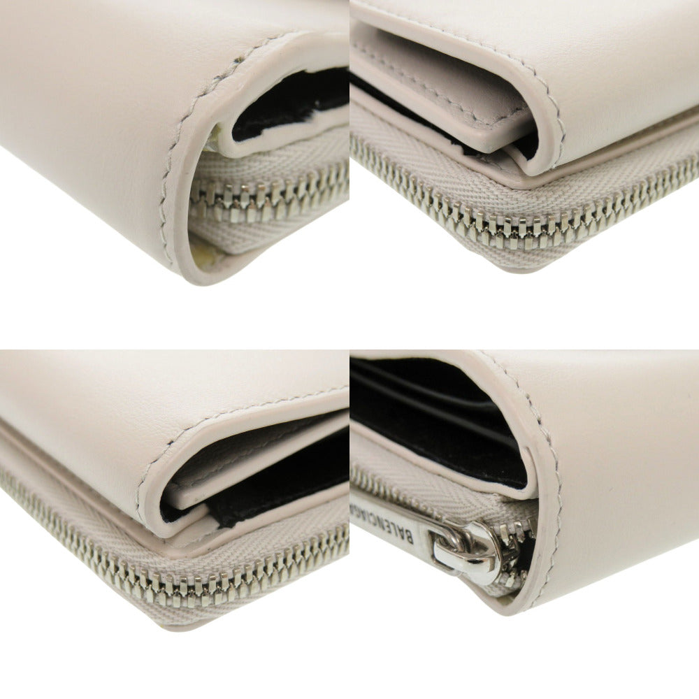 BALENCIAGA Tri-fold wallet 753762 9960 0 52754S leather off white Envelope Compact Wallet