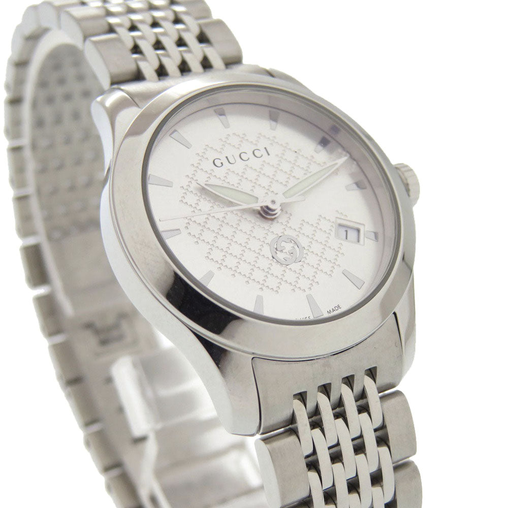 GUCCI Watches Quartz 126.5 Stainless Steel Silver G timeless Silver dial