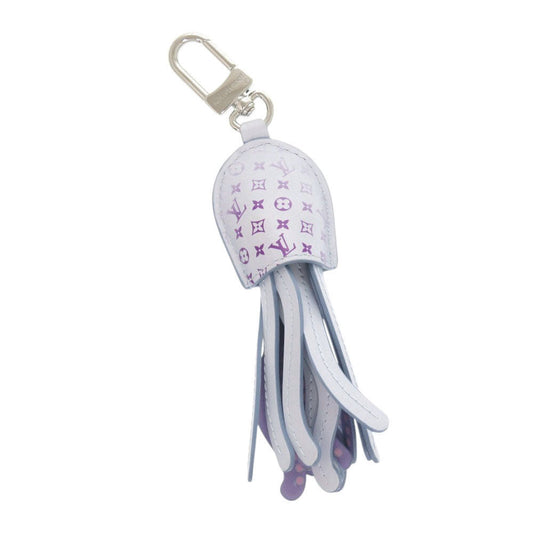 LOUIS VUITTON key ring M01927 leather blue LV Octopus Bag Charm
