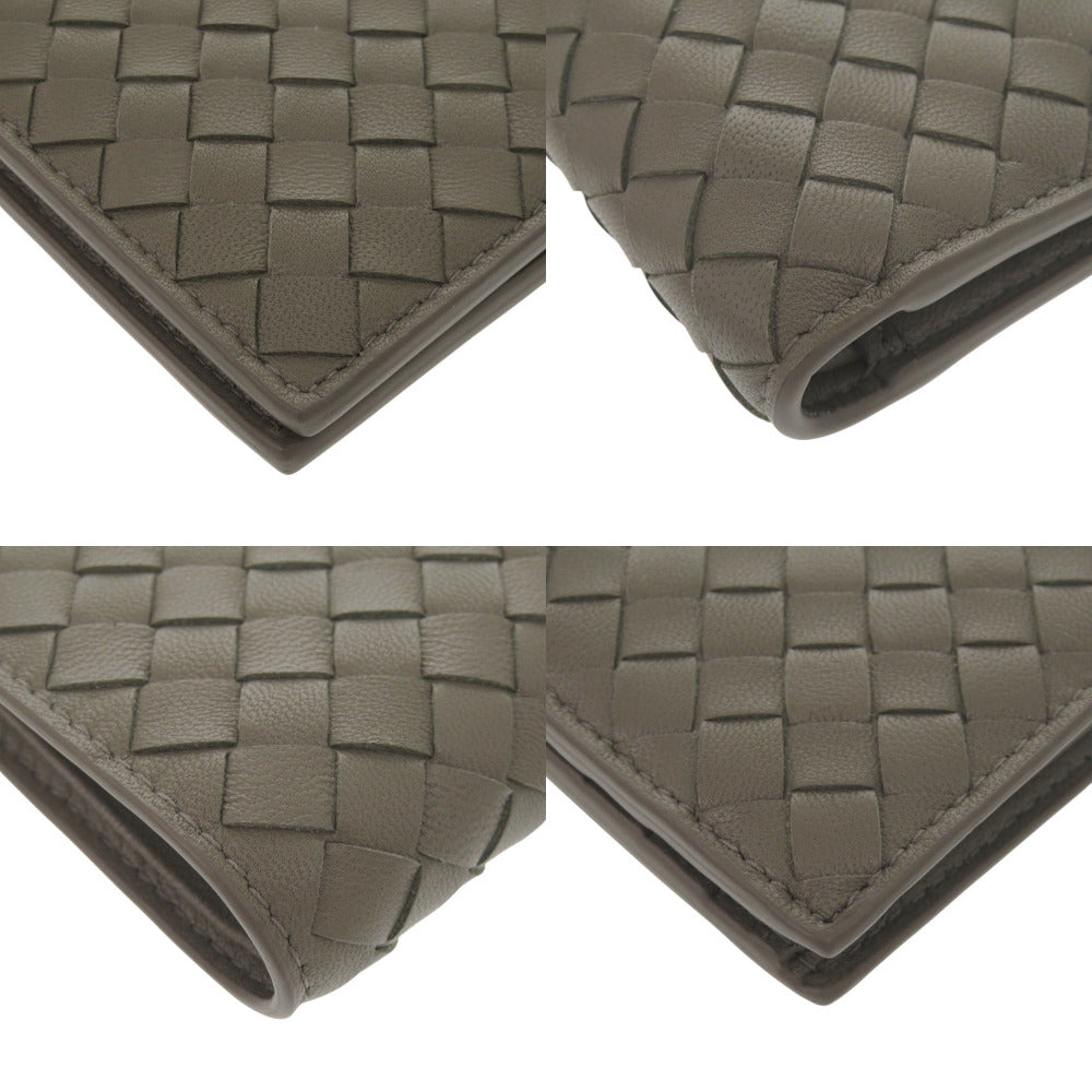 BOTTEGAVENETA Bifold Wallet leather gray INTRECCIATO