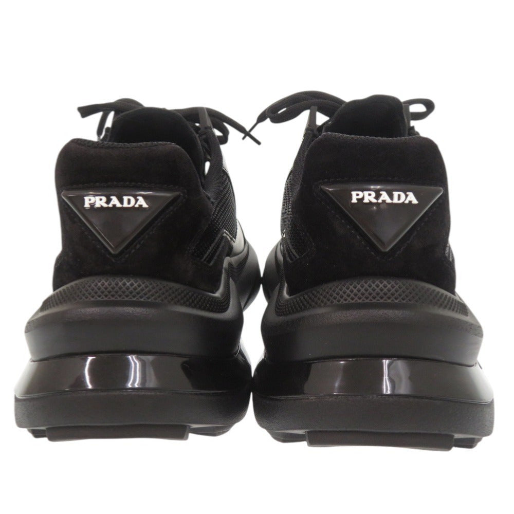 PRADA sneakers 1E492N Leather, Suede black system 38
