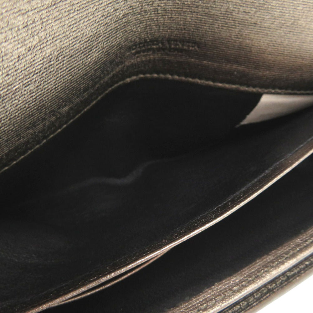 BOTTEGAVENETA Long Wallet Purse leather Metallic brown INTRECCIATO