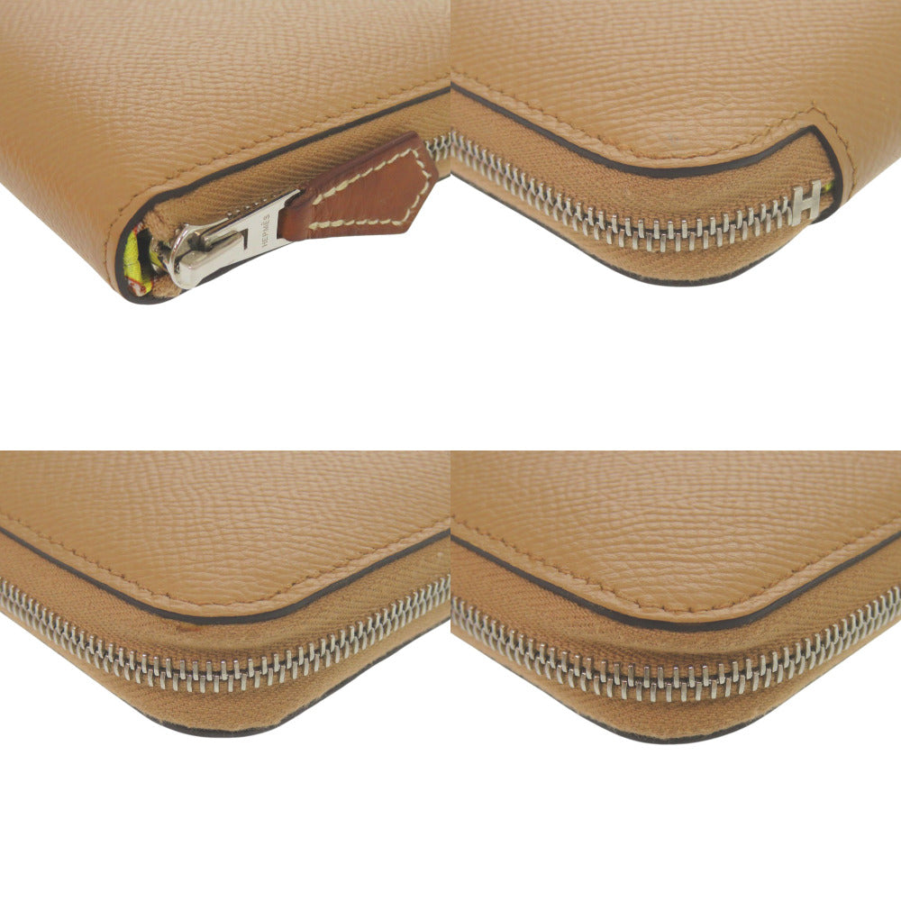 HERMES Coin case Epsom, Silk Chai Azap silk in compact